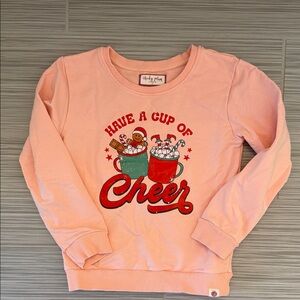 Cat & Jack Peach Sweatshirt with Cheerful Graphic
